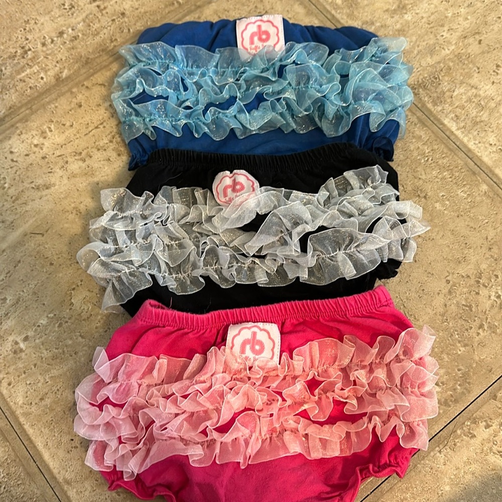 Ruffle buns baby diaper covers girl infant